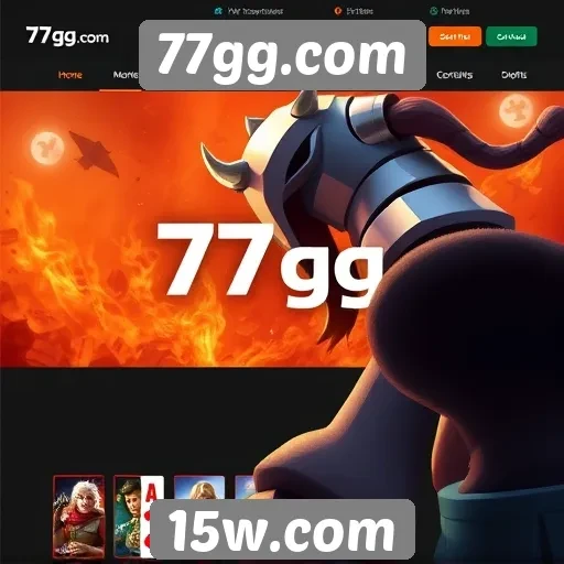 Análise da interface do usuário no site 77gg.com